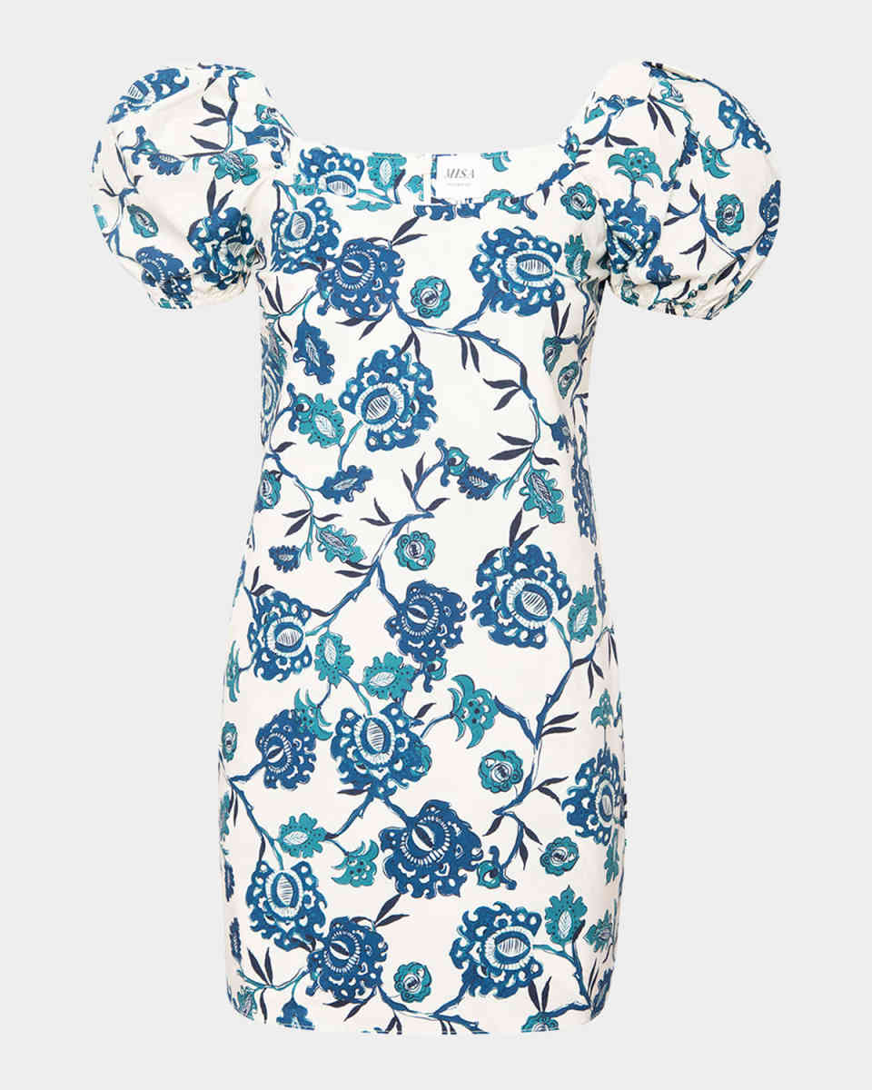 Analie Puff-Sleeve Mini Dress